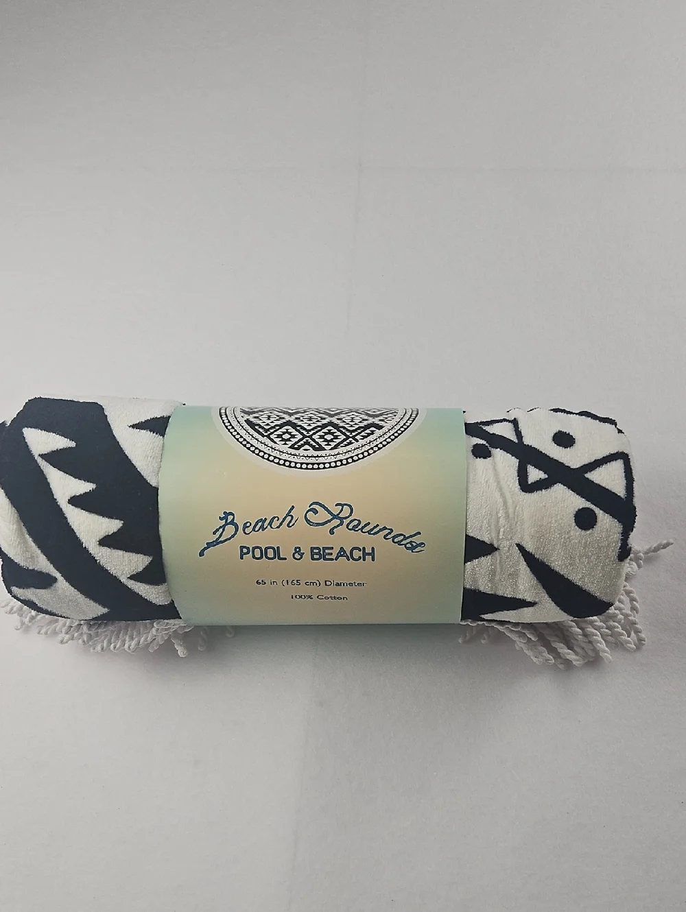 Beach Rounds Black & White Pool & Beach Towel